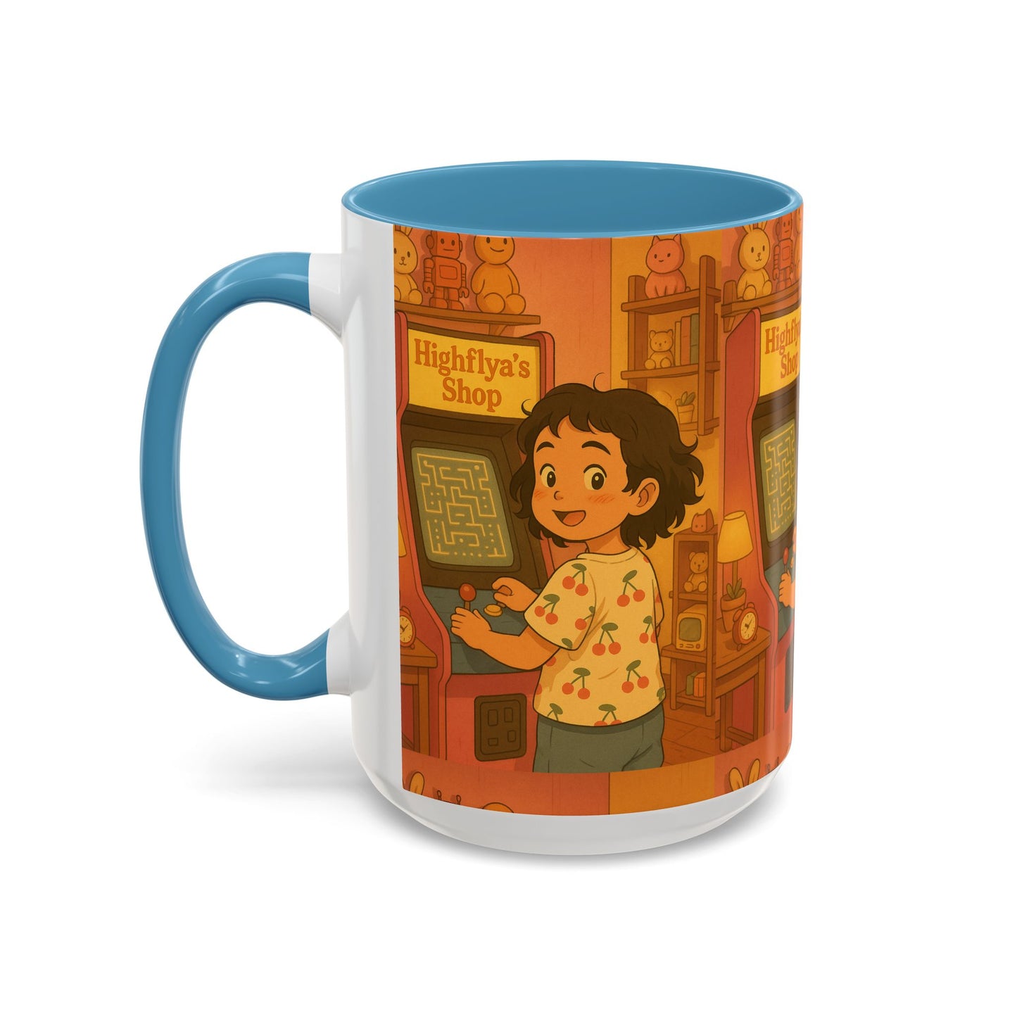 Retro Arcade Coffee Mug - Vintage Gaming Gift, Fun Office Mug, Girls Playroom Decor, Unique Tea Cup, Gamer Merchandise