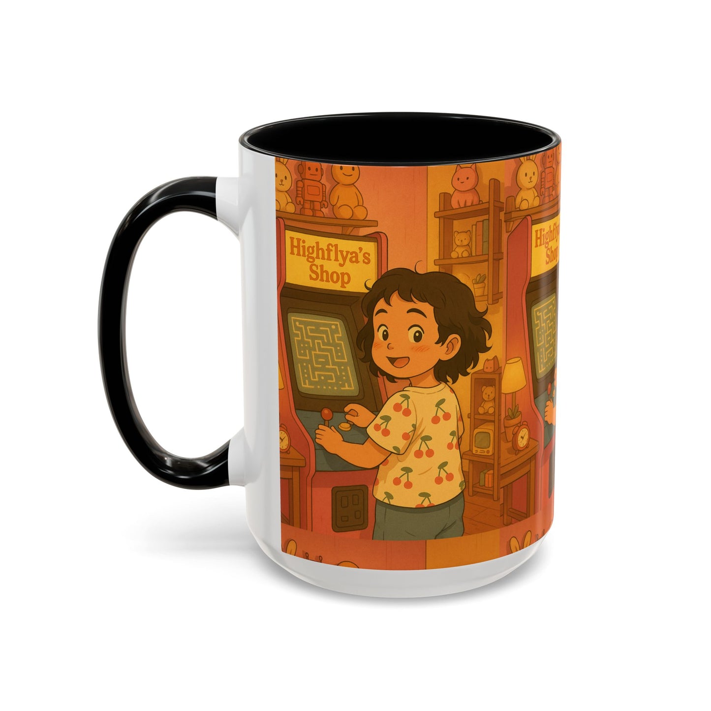 Retro Arcade Coffee Mug - Vintage Gaming Gift, Fun Office Mug, Girls Playroom Decor, Unique Tea Cup, Gamer Merchandise
