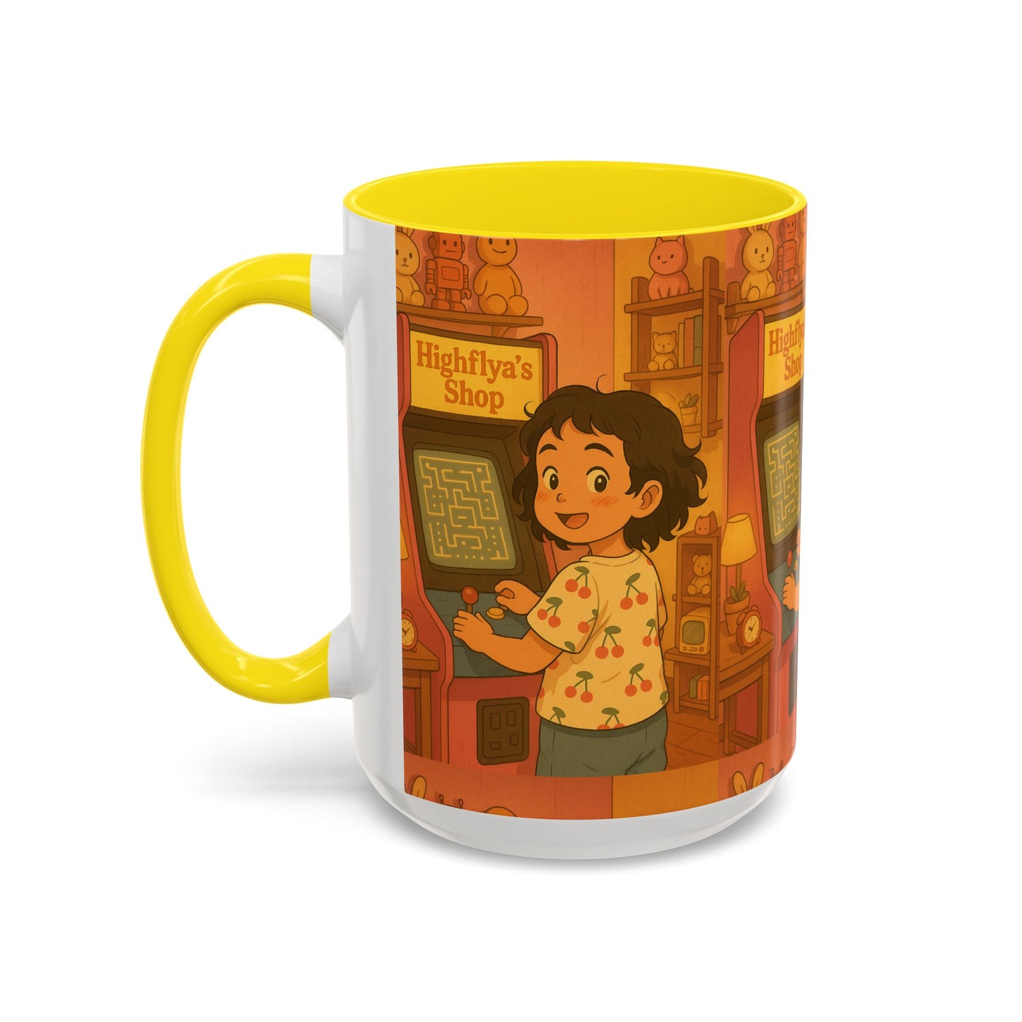 Retro Arcade Coffee Mug - Vintage Gaming Gift, Fun Office Mug, Girls Playroom Decor, Unique Tea Cup, Gamer Merchandise