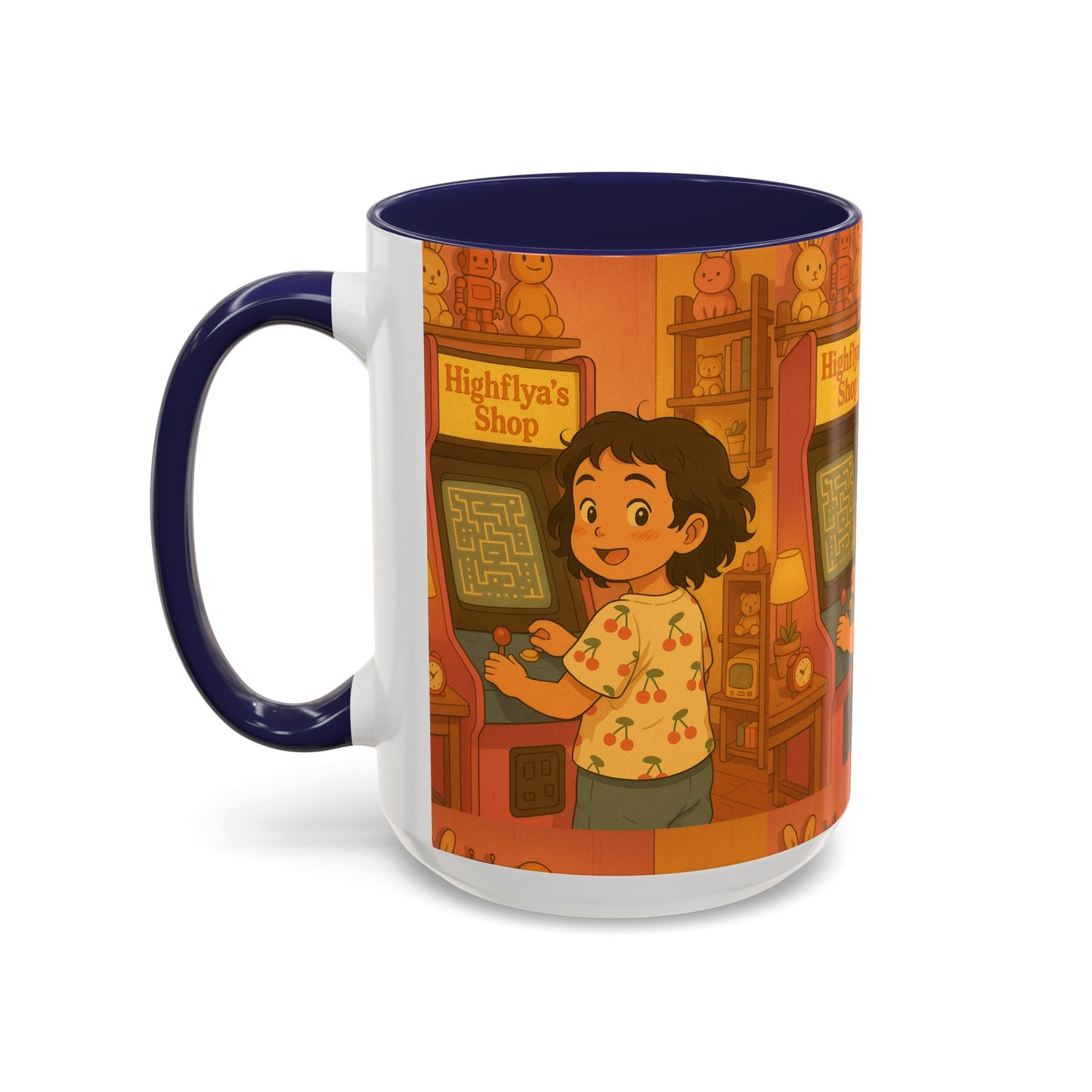 Retro Arcade Coffee Mug - Vintage Gaming Gift, Fun Office Mug, Girls Playroom Decor, Unique Tea Cup, Gamer Merchandise