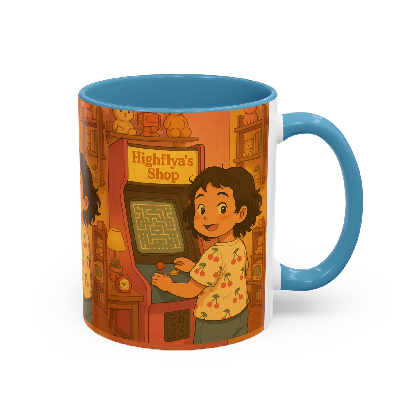 Retro Arcade Coffee Mug - Vintage Gaming Gift, Fun Office Mug, Girls Playroom Decor, Unique Tea Cup, Gamer Merchandise