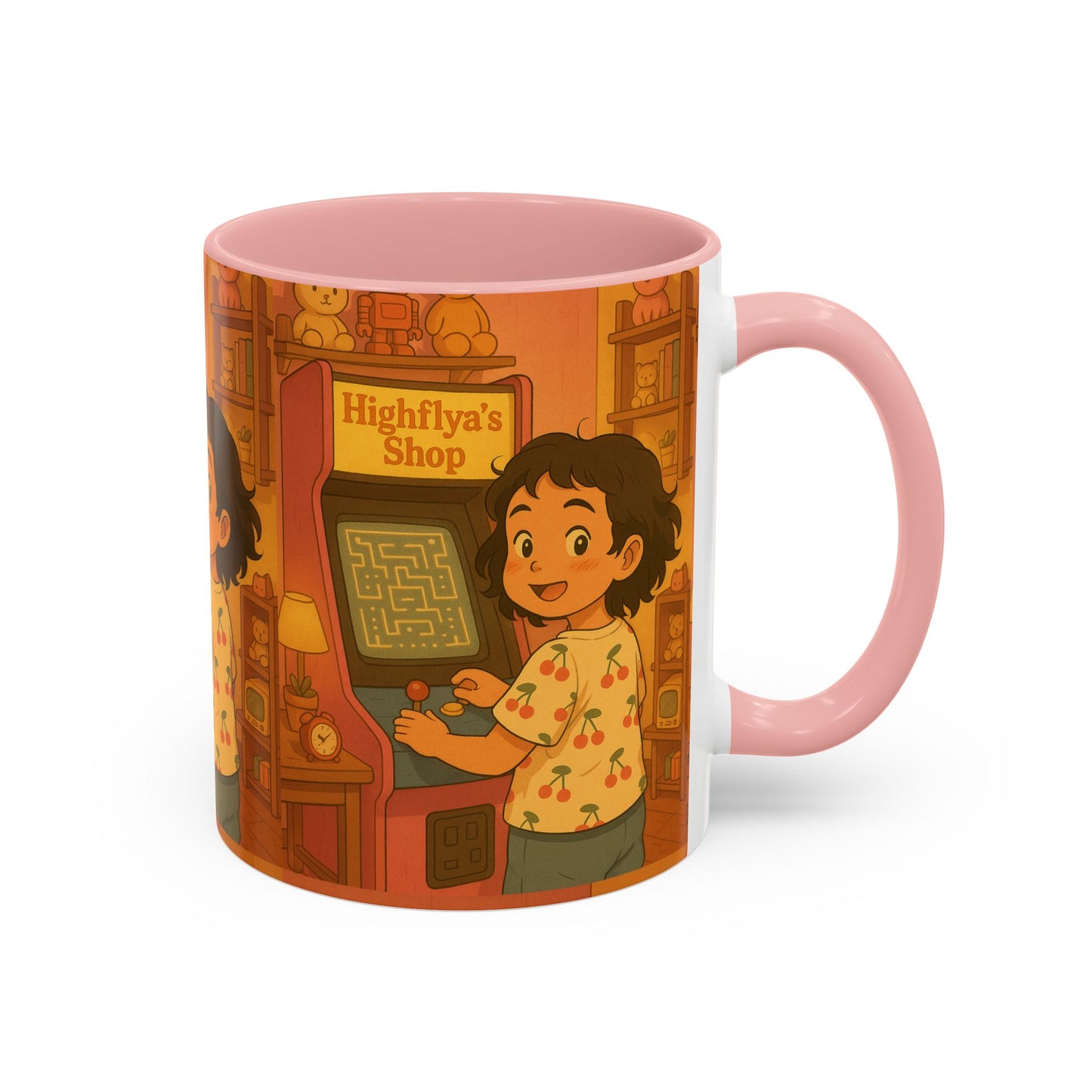 Retro Arcade Coffee Mug - Vintage Gaming Gift, Fun Office Mug, Girls Playroom Decor, Unique Tea Cup, Gamer Merchandise