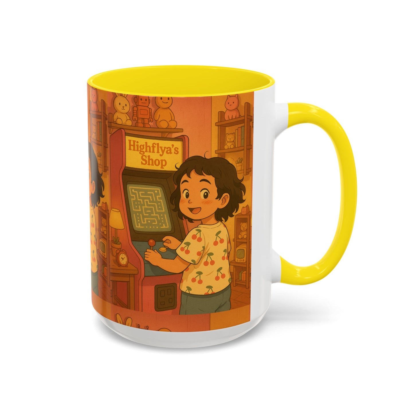 Retro Arcade Coffee Mug - Vintage Gaming Gift, Fun Office Mug, Girls Playroom Decor, Unique Tea Cup, Gamer Merchandise