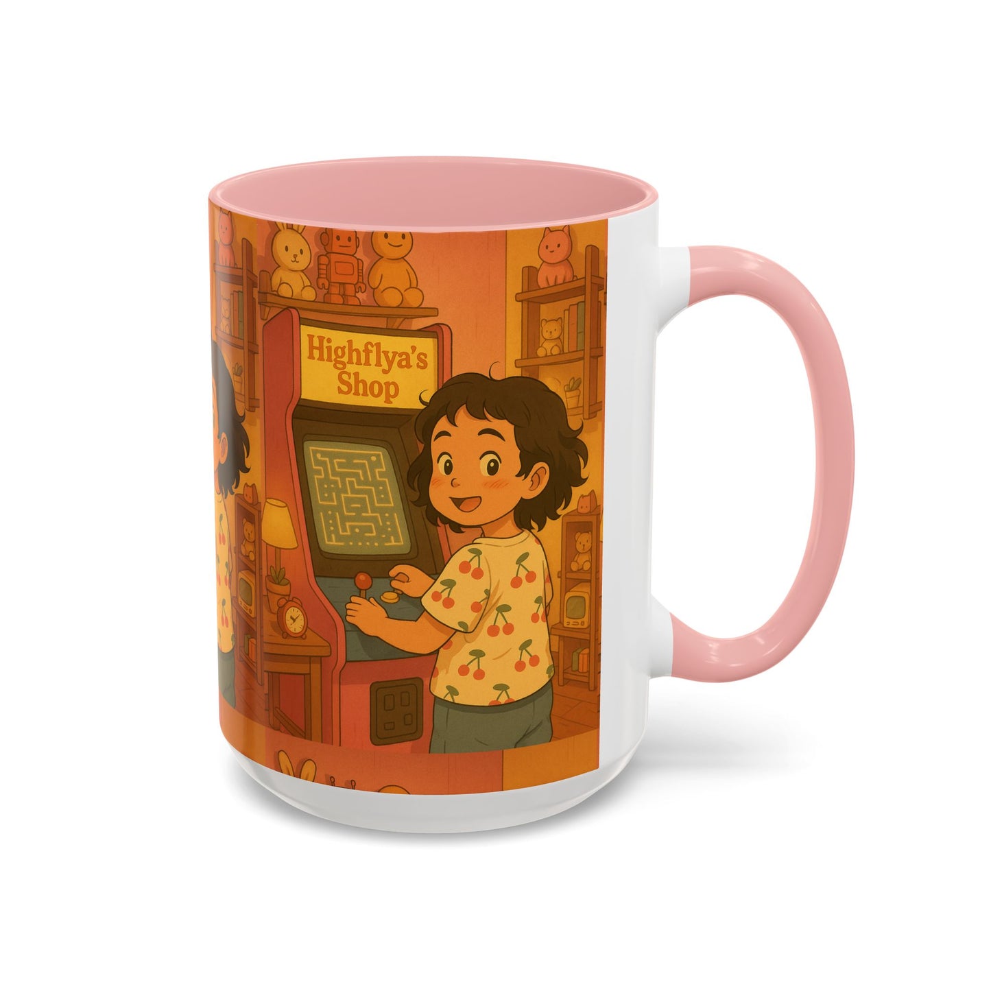 Retro Arcade Coffee Mug - Vintage Gaming Gift, Fun Office Mug, Girls Playroom Decor, Unique Tea Cup, Gamer Merchandise