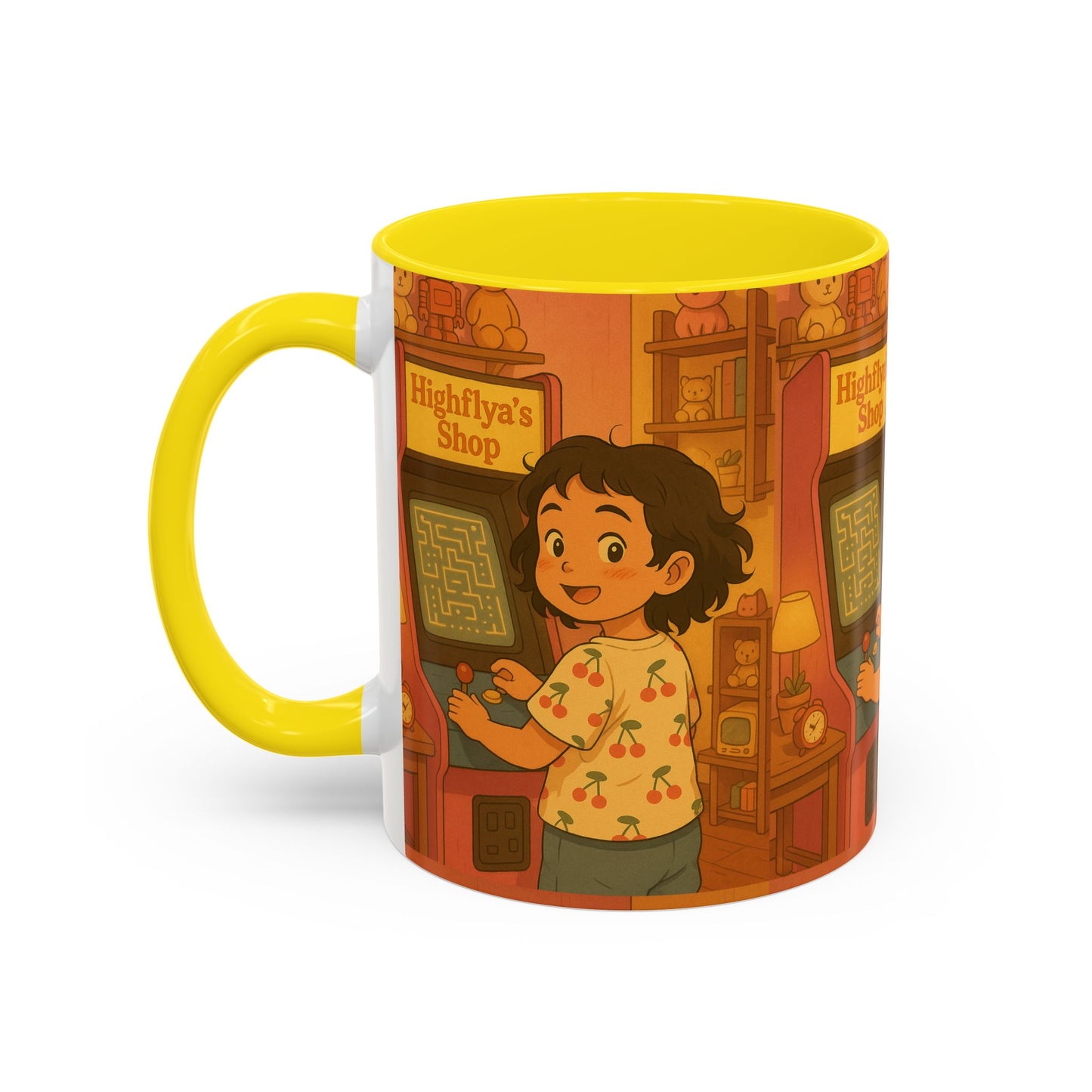 Retro Arcade Coffee Mug - Vintage Gaming Gift, Fun Office Mug, Girls Playroom Decor, Unique Tea Cup, Gamer Merchandise
