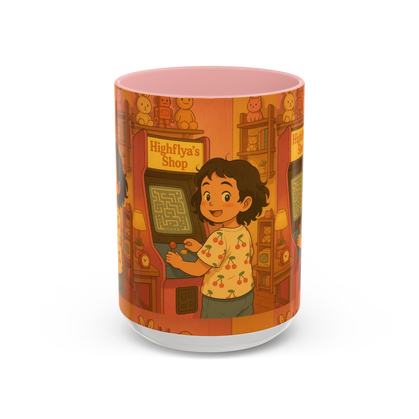Retro Arcade Coffee Mug - Vintage Gaming Gift, Fun Office Mug, Girls Playroom Decor, Unique Tea Cup, Gamer Merchandise