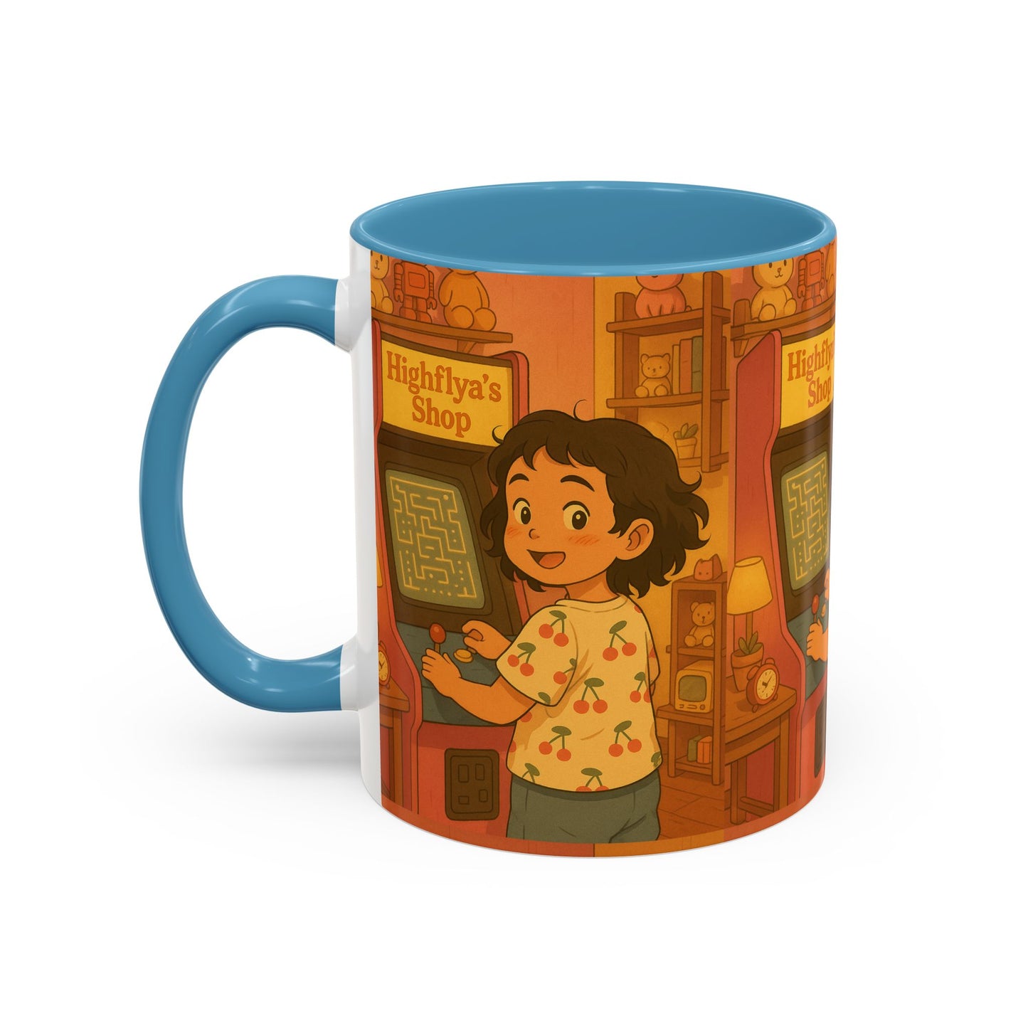 Retro Arcade Coffee Mug - Vintage Gaming Gift, Fun Office Mug, Girls Playroom Decor, Unique Tea Cup, Gamer Merchandise