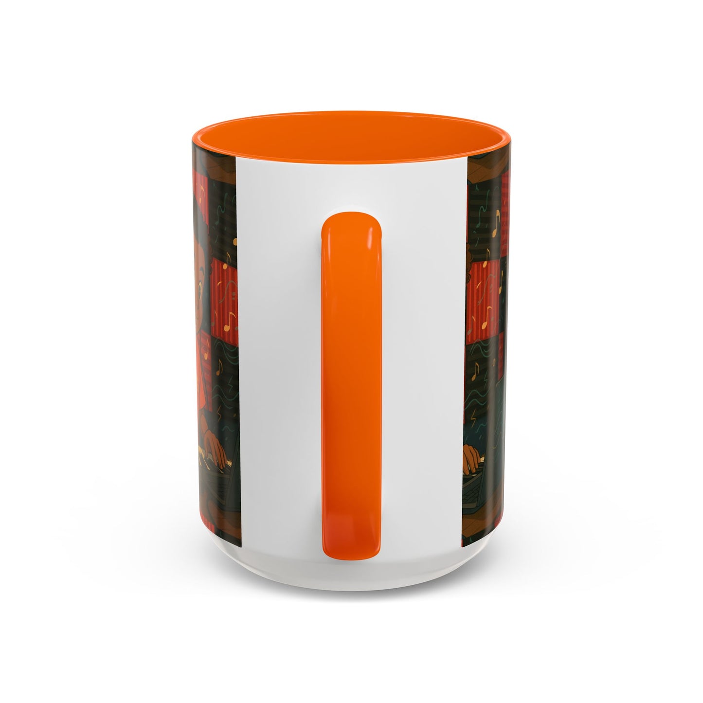 Musical Vibes Accent Coffee Mug - Perfect Gift for Music Lovers, Studio Enthusiasts, and Creative Minds, Personalized Drinkware