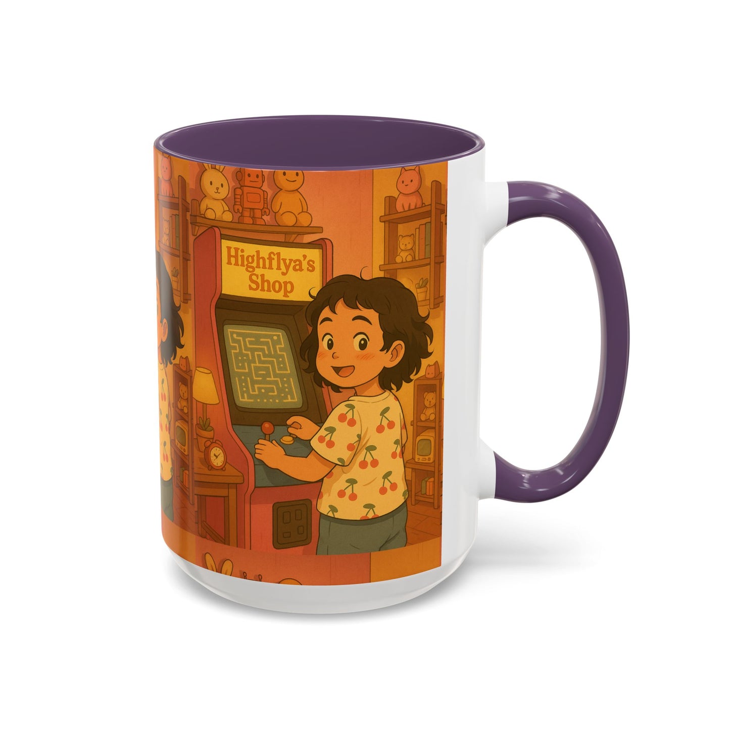 Retro Arcade Coffee Mug - Vintage Gaming Gift, Fun Office Mug, Girls Playroom Decor, Unique Tea Cup, Gamer Merchandise