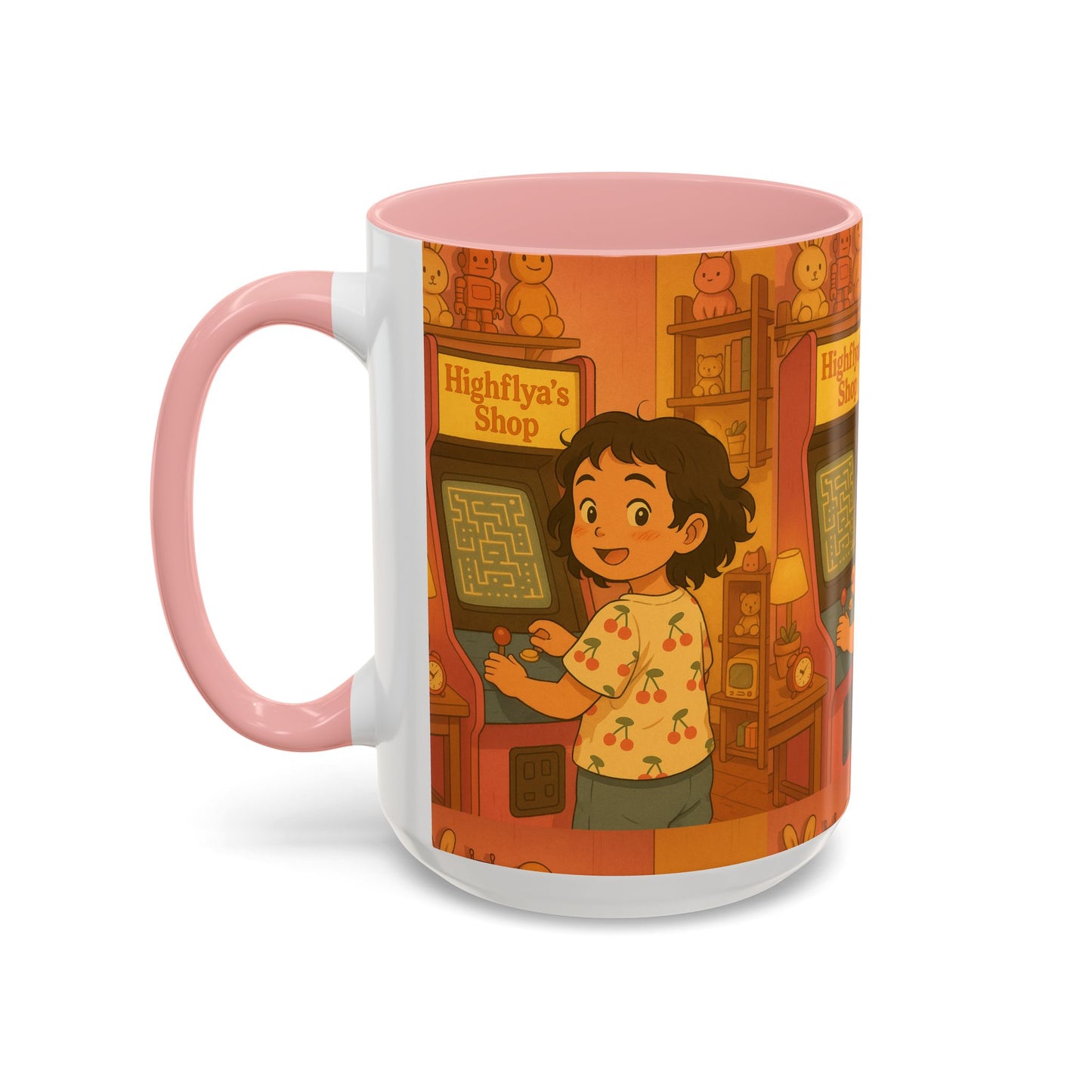 Retro Arcade Coffee Mug - Vintage Gaming Gift, Fun Office Mug, Girls Playroom Decor, Unique Tea Cup, Gamer Merchandise