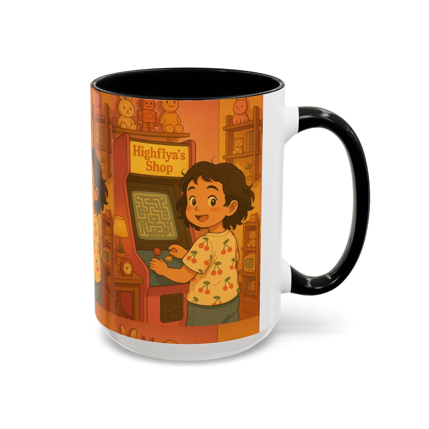 Retro Arcade Coffee Mug - Vintage Gaming Gift, Fun Office Mug, Girls Playroom Decor, Unique Tea Cup, Gamer Merchandise