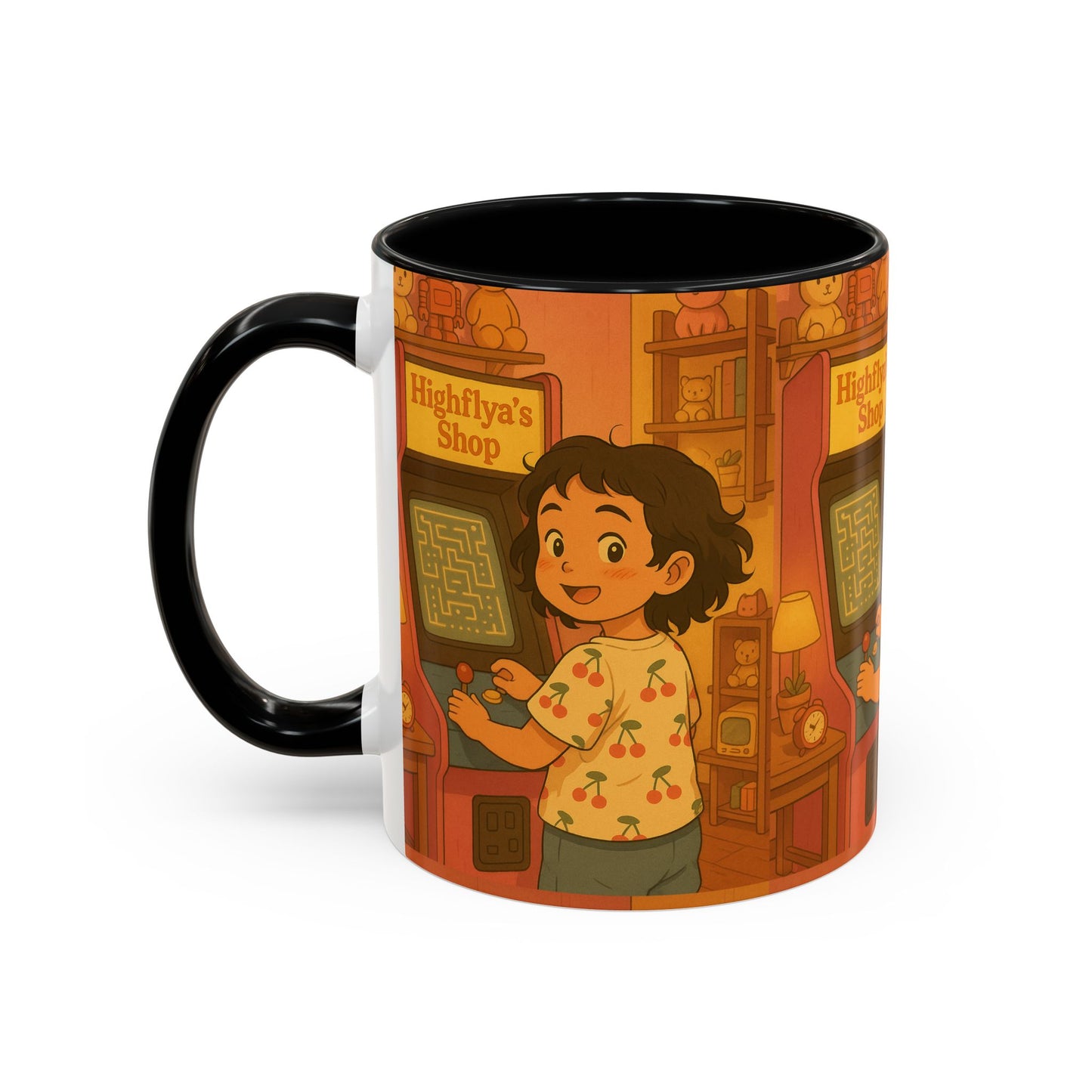 Retro Arcade Coffee Mug - Vintage Gaming Gift, Fun Office Mug, Girls Playroom Decor, Unique Tea Cup, Gamer Merchandise