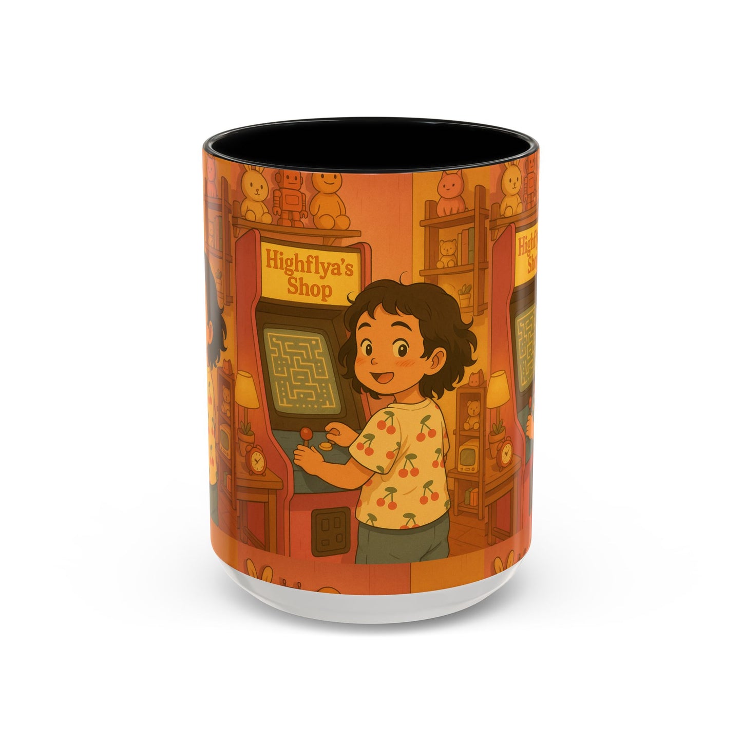 Retro Arcade Coffee Mug - Vintage Gaming Gift, Fun Office Mug, Girls Playroom Decor, Unique Tea Cup, Gamer Merchandise