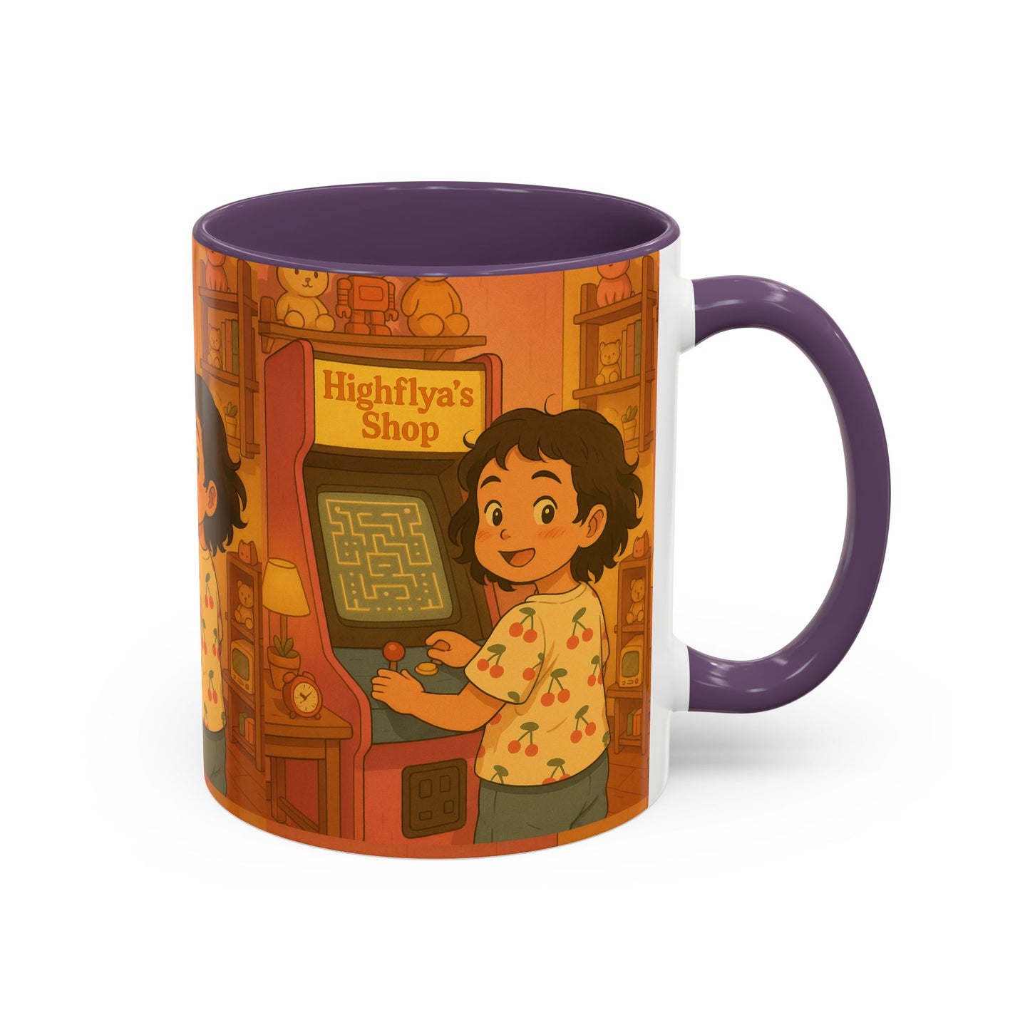 Retro Arcade Coffee Mug - Vintage Gaming Gift, Fun Office Mug, Girls Playroom Decor, Unique Tea Cup, Gamer Merchandise