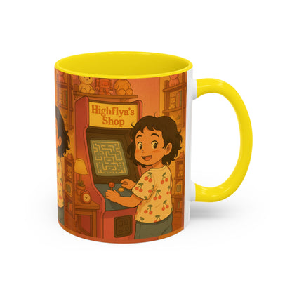 Retro Arcade Coffee Mug - Vintage Gaming Gift, Fun Office Mug, Girls Playroom Decor, Unique Tea Cup, Gamer Merchandise