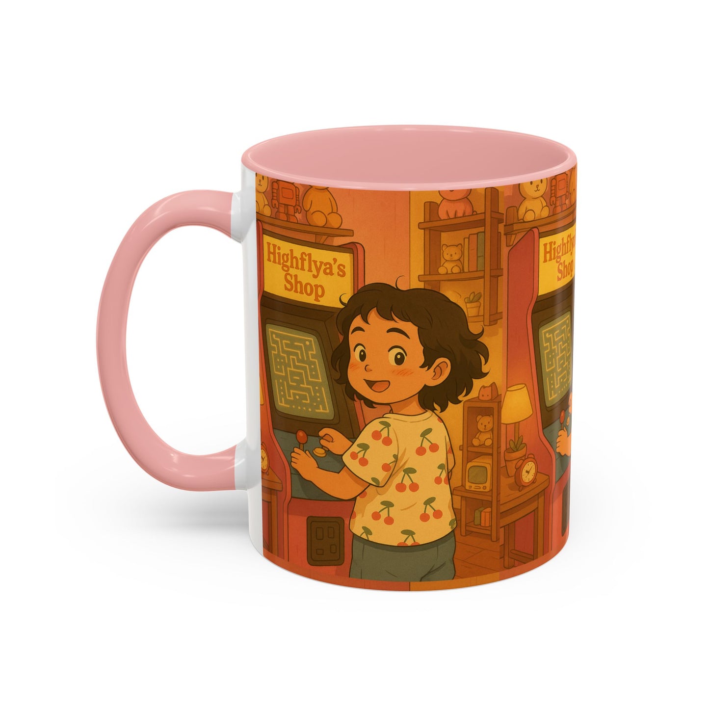 Retro Arcade Coffee Mug - Vintage Gaming Gift, Fun Office Mug, Girls Playroom Decor, Unique Tea Cup, Gamer Merchandise