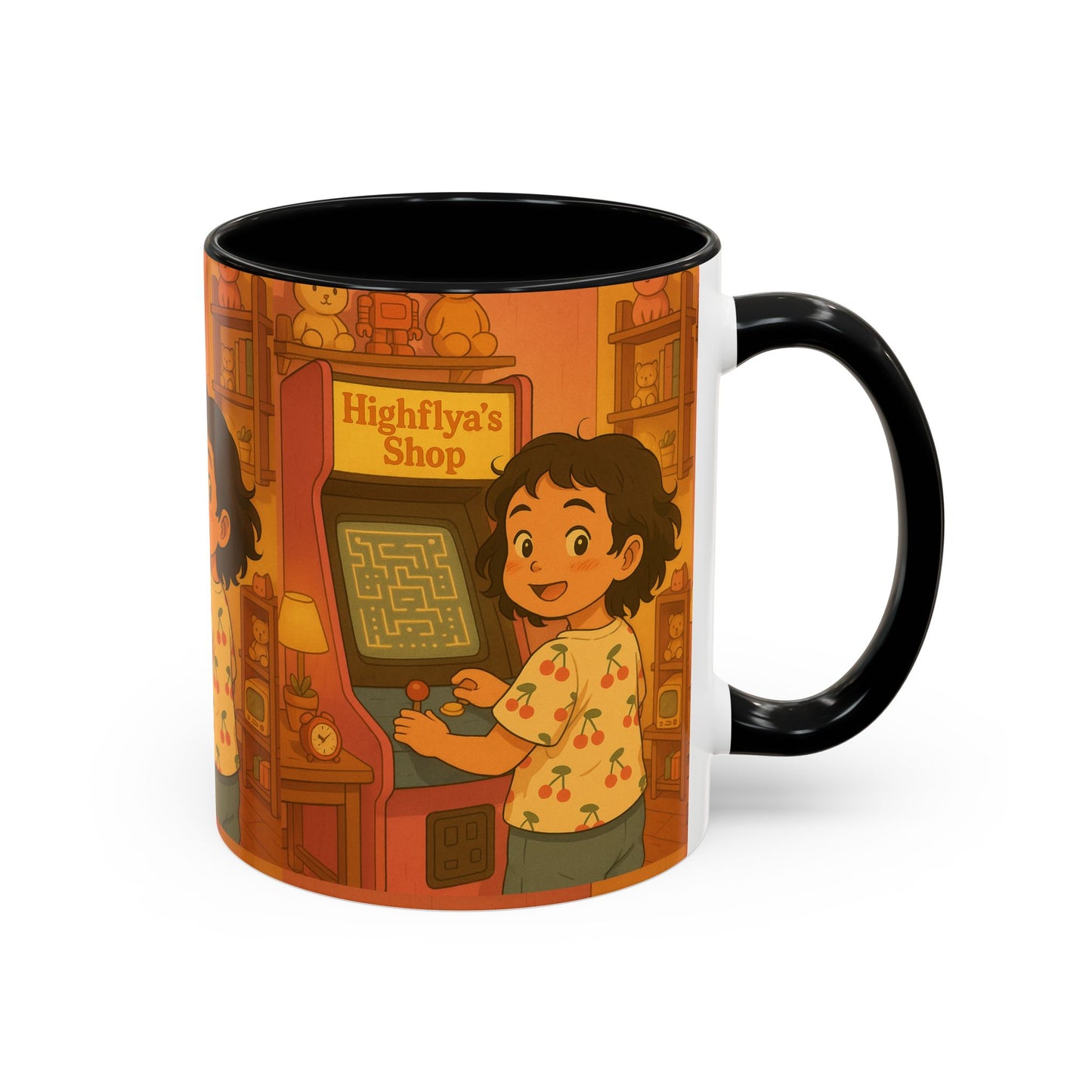 Retro Arcade Coffee Mug - Vintage Gaming Gift, Fun Office Mug, Girls Playroom Decor, Unique Tea Cup, Gamer Merchandise